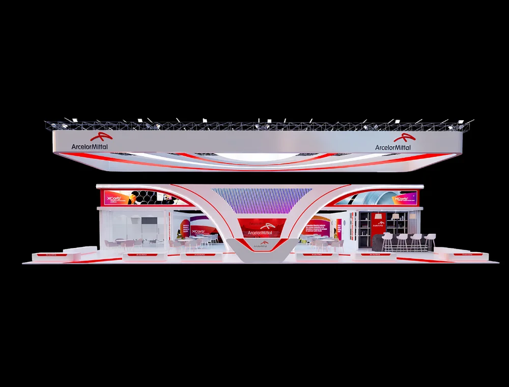 20x20 solar industry exhibition booth design by Expo Creators